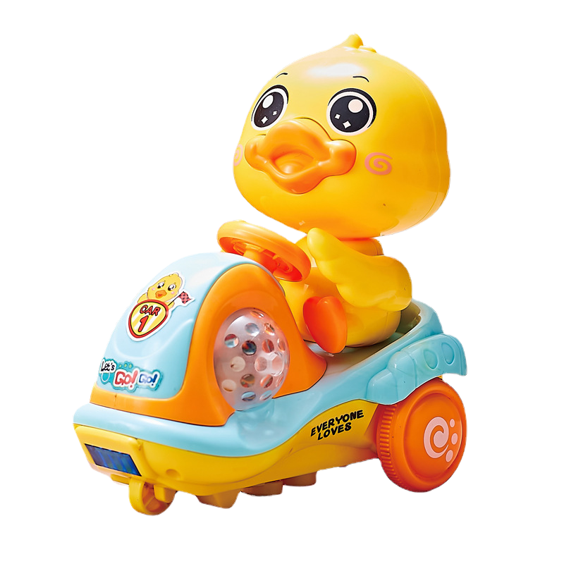 HY Toys Jiale children universal light music swing Cute duck 360 degree rotation stunt cartoon car