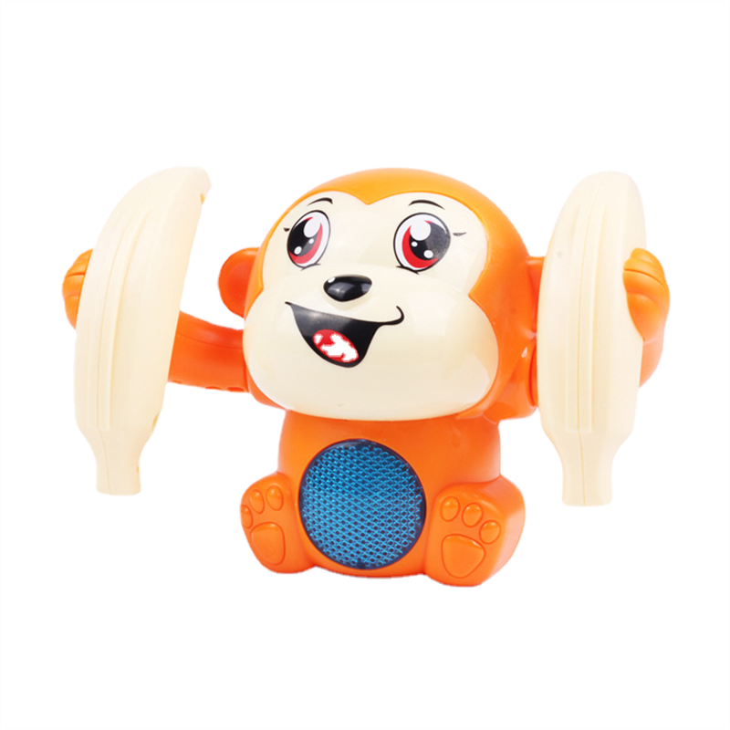 HY Toys Shake Tone Same Sonic Rolling Monkey Puzzle Luminous Dancing Somersault Baby Crawling Toy