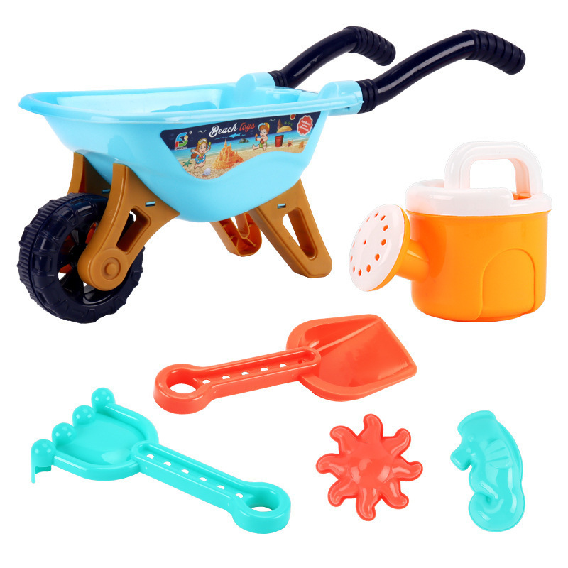 HY Toys A total of 18 sets summer seaside children's beach toys bucket play water sand dredging snow shovel 821-3