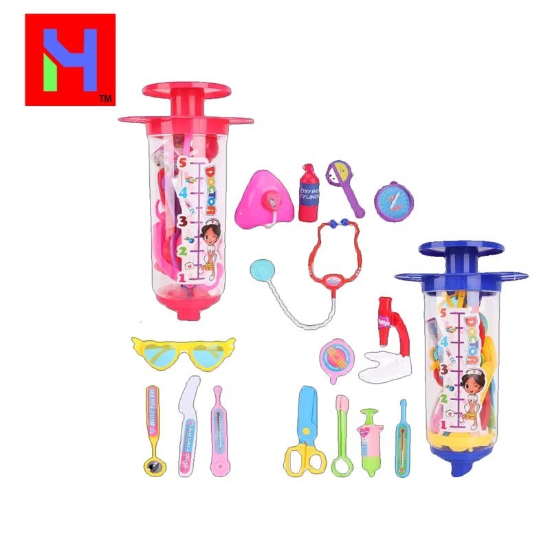 HY Toys with children play house simulation little doctor toy stethoscope nurse injection medical game set