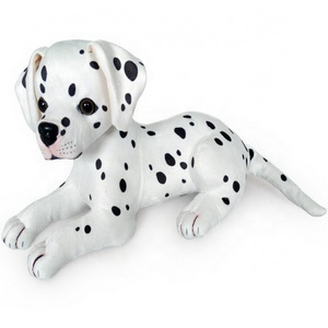 custom plush dog stuffed toy realistic soft lying dalmatian plush toy