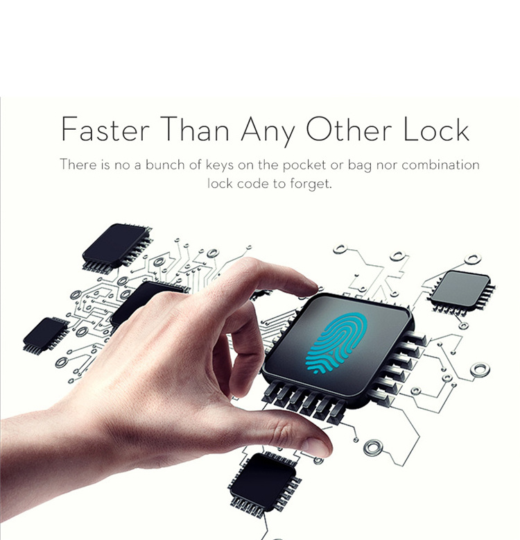 USB Charge Remote Unlocking Tuya Smart APP Intelligent security Padlock Fingerprint Lock For Door Drawer Bag Case etc