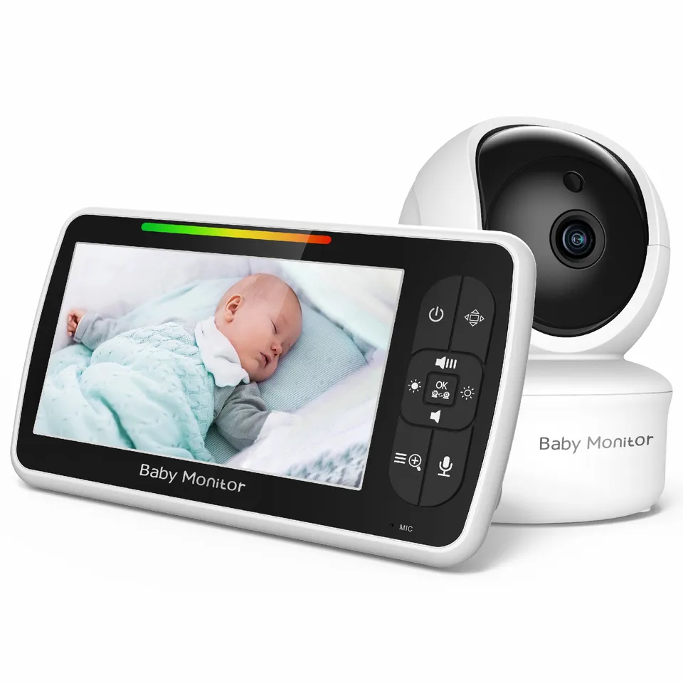 5.0 inch Baby Monitor with Camera Wireless Video Nanny HD Security Night Vision Temperature Sleep Camera baby monitor