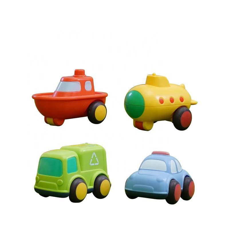 Hot Sale Cartoon City Double Deck Carrier Car Friction Power Toy Vehicle Truck With Light & Music for kids