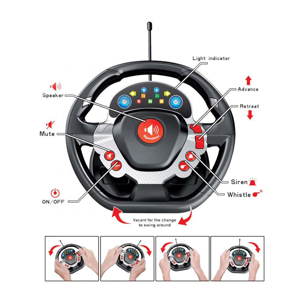 multifunction steering wheel 1:14 jeep remote control car 4x4 remote control rc off-road car with music and lights