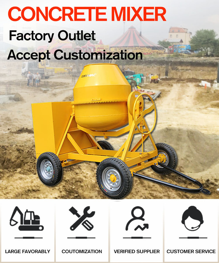 New design factory price 400L small cement mortar mixer gasoline diesel concrete mixer for sale