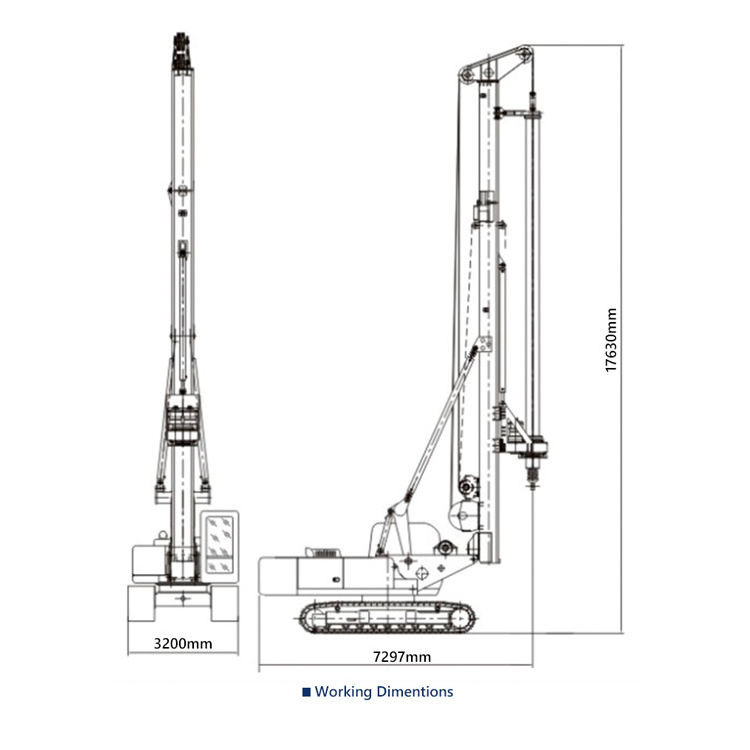 50m 40m Construction Mine mini equipment machine rotary boring drilling rig percussive drill rig