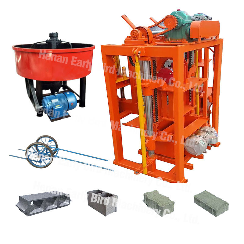 High quality concrete block cement brick making machine with customizable molds