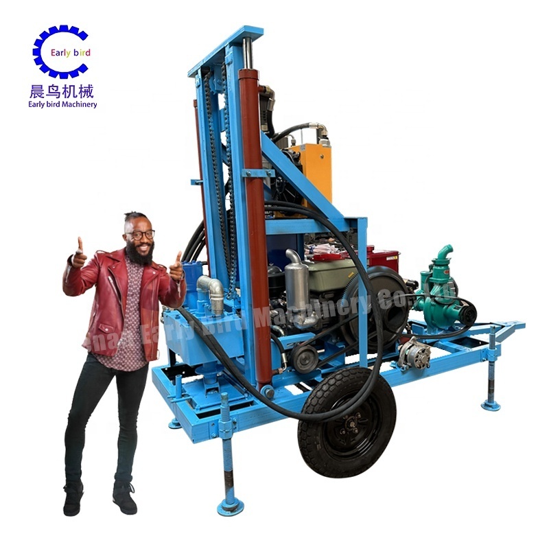 Wholesale 150m 180m 200m  Portable small Water Well Drilling Rig for Sale Craigslist wells drilling machine