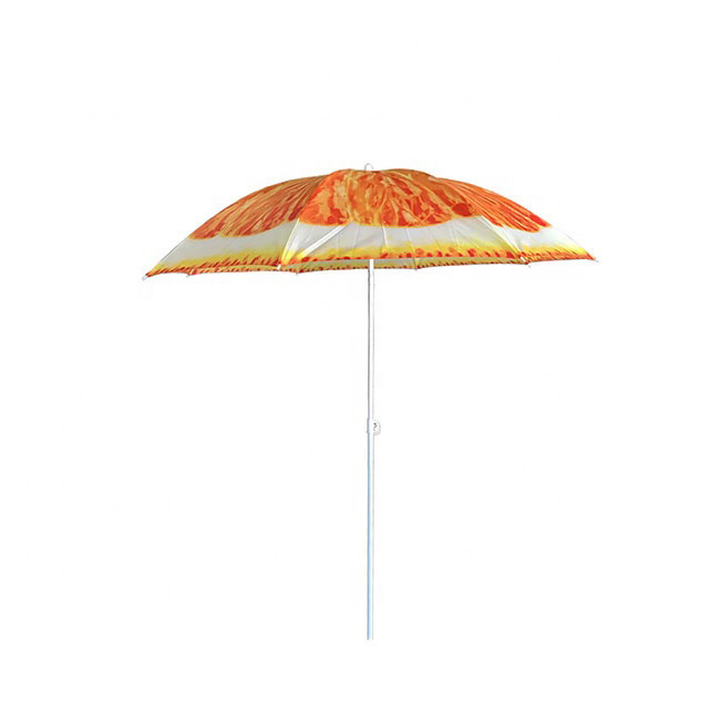 Customized Outdoor Fruit Design Printing Foldable Beach Umbrella With Iron Tilt wholesale