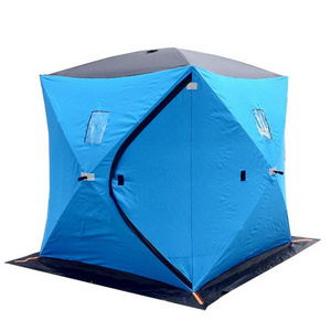 Instant Hub Style Ice Fishing Tent Manufacturer Outdoor Portable Shelter Cube Winter Pop Up Ice Fishing Tent