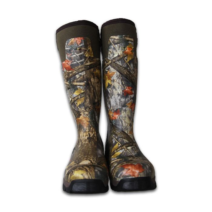 High Quality Factory Custom Mens Comfortable Camo Neoprene Boots Hunting Rubber Rain Boots