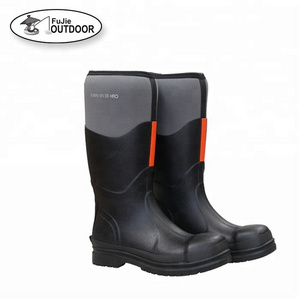 Mens Waterproof Neoprene Rain Boots with Steel Toe Outdoor Rain Boots