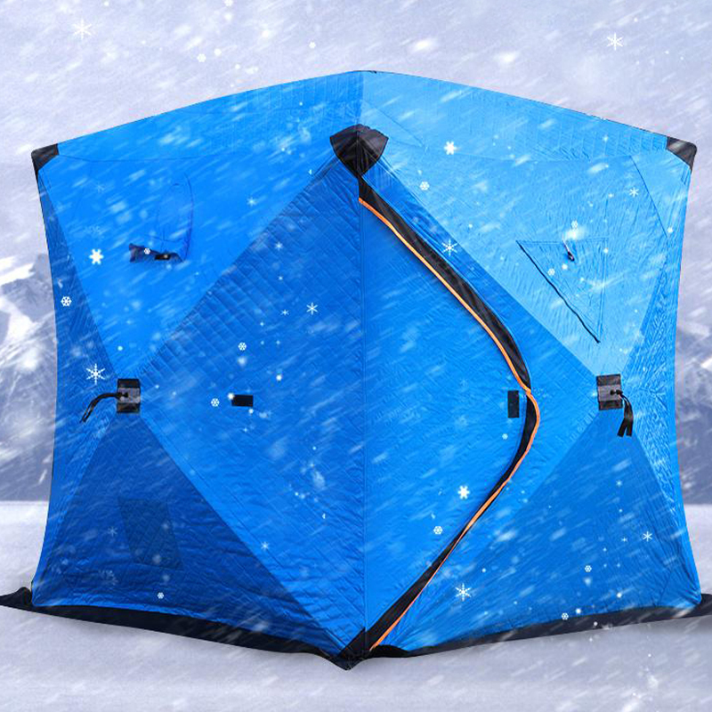 Instant Hub Style Ice Fishing Tent Manufacturer Outdoor Portable Shelter Cube Winter Pop Up Ice Fishing Tent