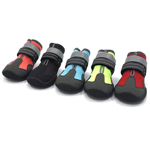 Wholesale Dog Boots Dog Waterproof Shoes With Reflective Stripes Rugged Anti-Slip Sole Converse