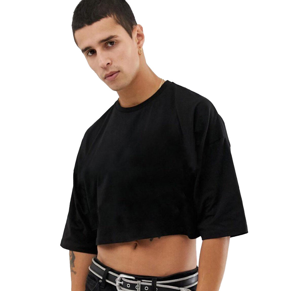 ALL FINE dropshipping hot selling premium sexy plain crop top in bulk men's t shirts