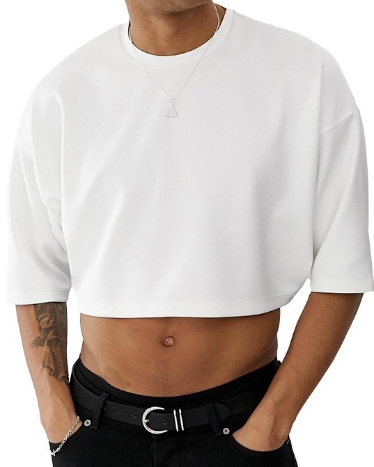 ALL FINE dropshipping hot selling premium sexy plain crop top in bulk men's t shirts