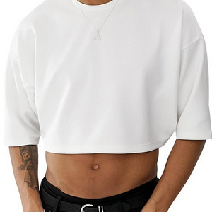 ALL FINE dropshipping hot selling premium sexy plain crop top in bulk men's t shirts