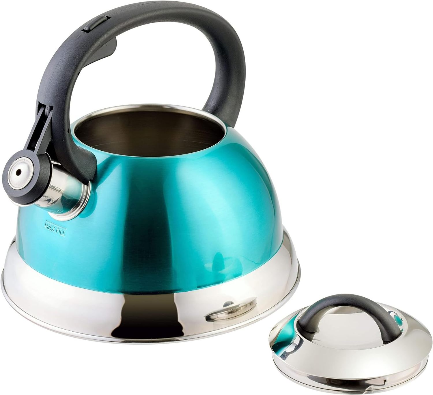 Tea Kettle Stovetop Whistling Kettle Teapot, Food Grade Stainless Steel Teakettle for Stove Top with Heat Proof Ergonomic Handle