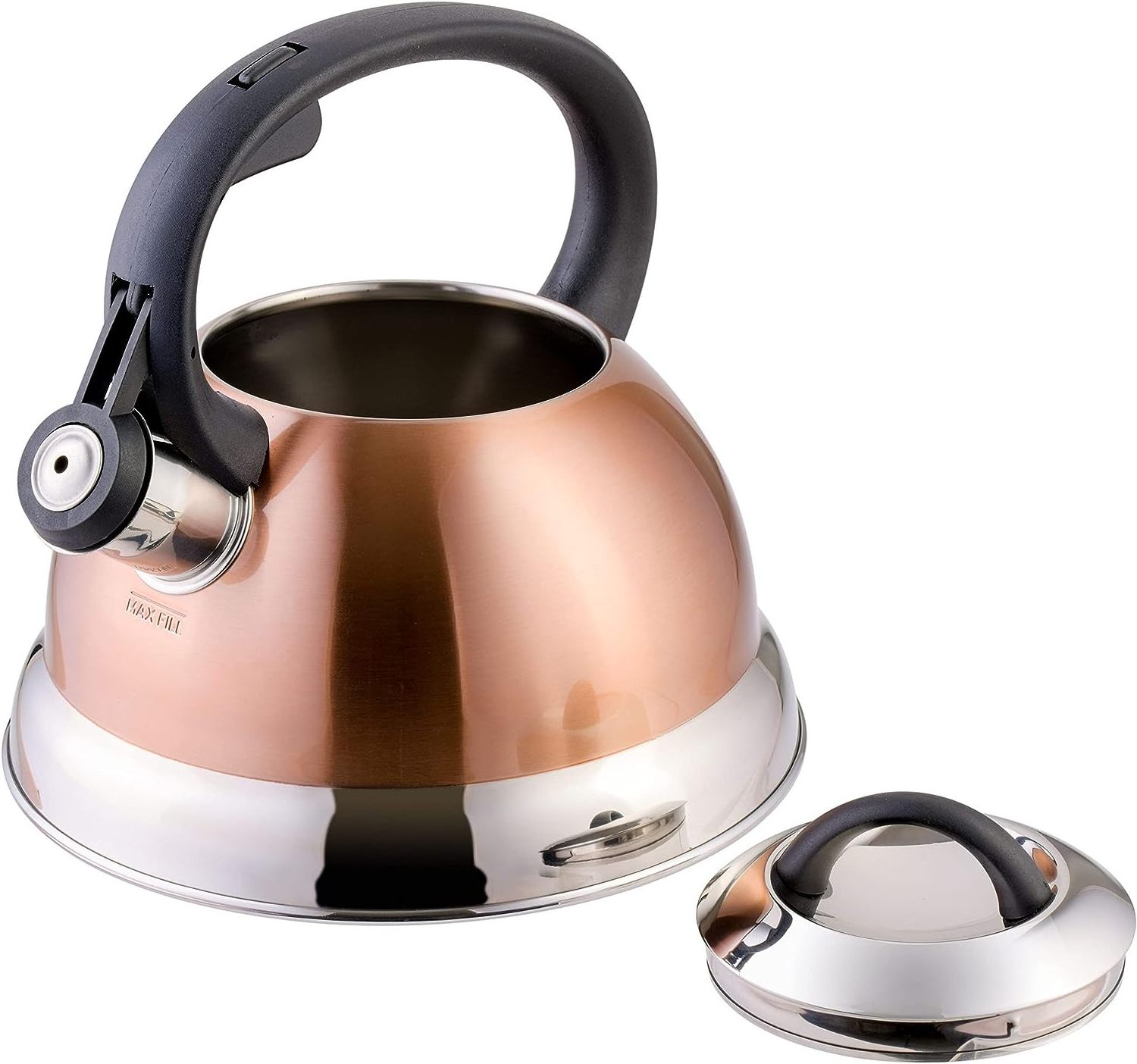 Tea Kettle for Stove Top  Whistling Teapot for Stovetop with Universal Base - Food Grade Stainless Steel Tea Pots for Stove Top