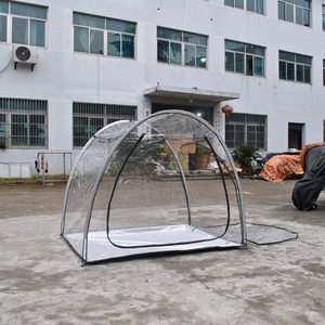 Enlarge Widen Sunshine Leisure Tent PVC Transparent Flower House Plant Growing Room 2 Person Counrtyard Outdoor Camping Gazebo