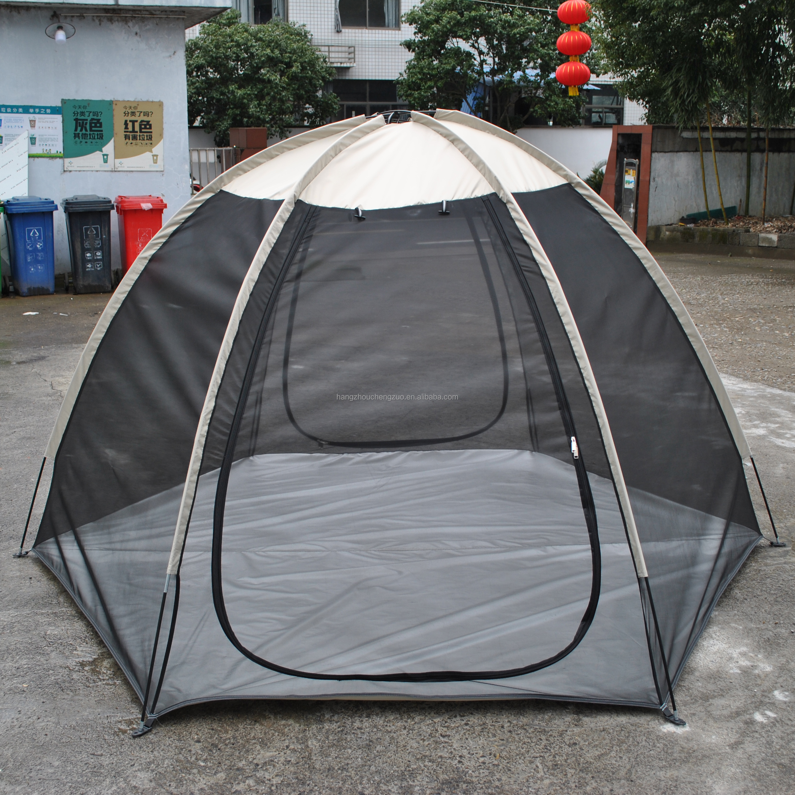 6 Person Screen House Room Gazebo Outdoor Camping Canopy Tent Sun Shade Shelter Mesh Walls,Breeze Mesh Tent,Hexagon tent