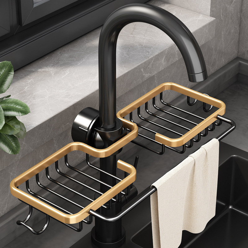 Kitchen Storage Rack Faucet Storage Rack Wholesale High Quality Household Sponge Rag Drain Hanging Basket Sink