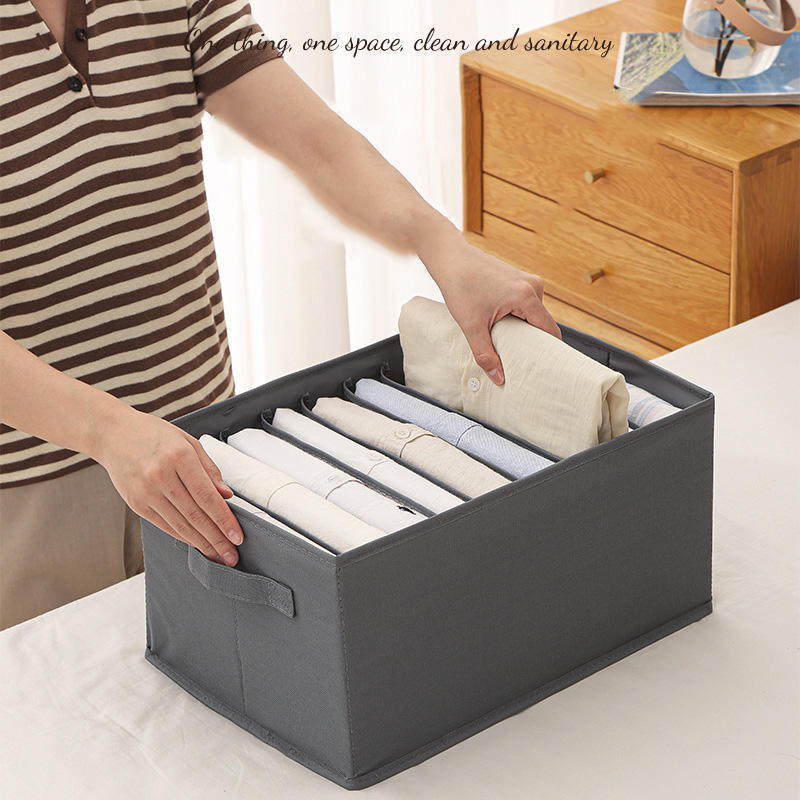 Factory Wholesale Fabric Storage Box Portable Folding PP Board Divider Drawer Storage Box Shirt Jeans Storage