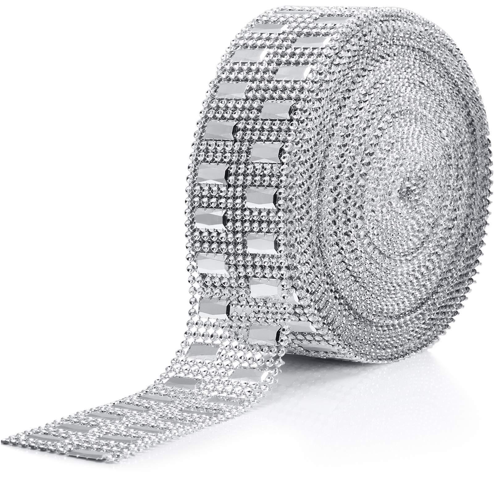 Hot Fix Rhinestone Tape Chain Glue on Rhinestone Trim Stickers DIY Self Adhesive Acrylic Rhinestone mesh