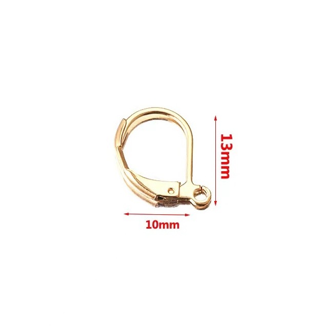 2024 Europe and the United States personality earring accessories French D word stainless steel ear hook