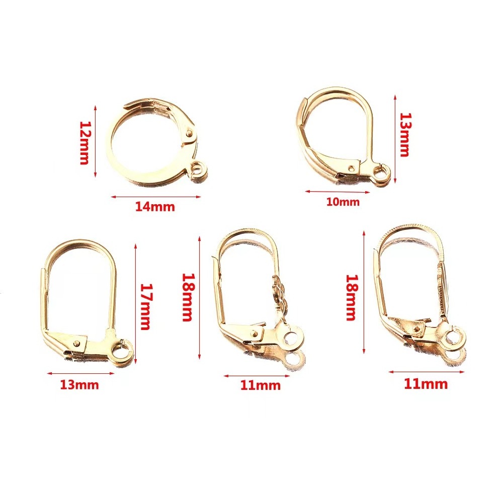 2024 Europe and the United States personality earring accessories French D word stainless steel ear hook