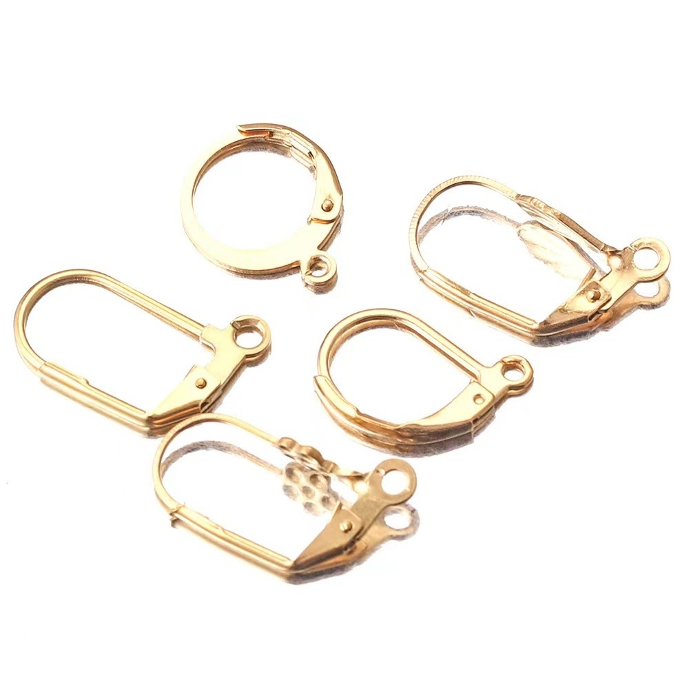 2024 Europe and the United States personality earring accessories French D word stainless steel ear hook