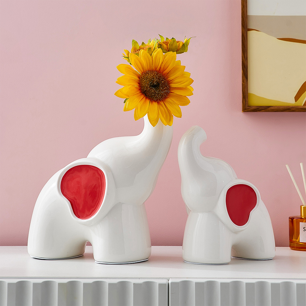 Modern home interior accessories decorative ceramic vase elephant vase