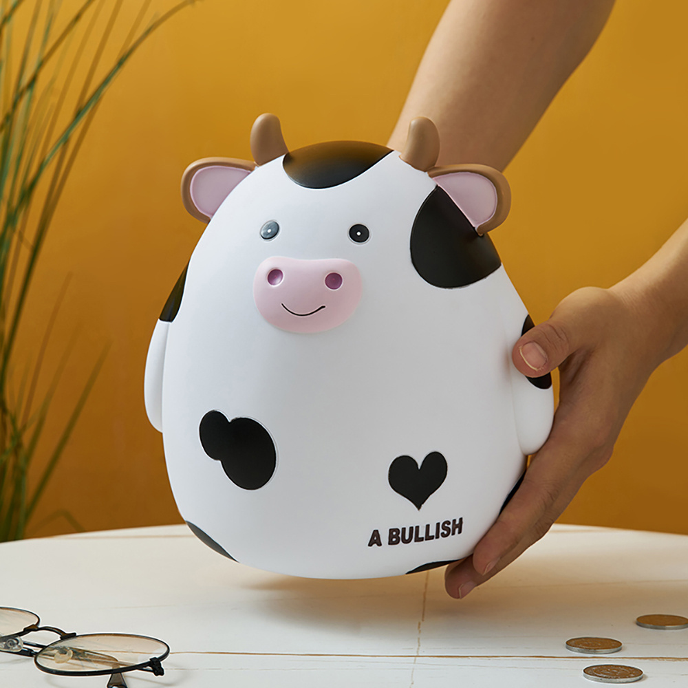 Cartoon Cute Cows Shaped piggy bank Money box Large savings Savings for coins notes alcancia birthday Christmas