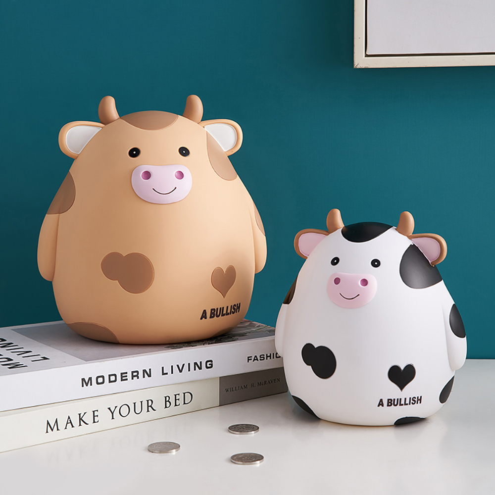 Cartoon Cute Cows Shaped piggy bank Money box Large savings Savings for coins notes alcancia birthday Christmas