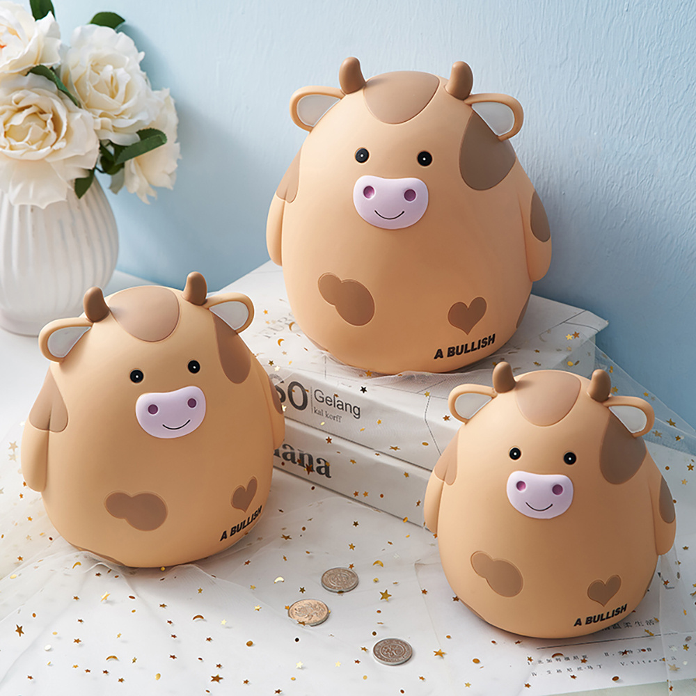 Cartoon Cute Cows Shaped piggy bank Money box Large savings Savings for coins notes alcancia birthday Christmas