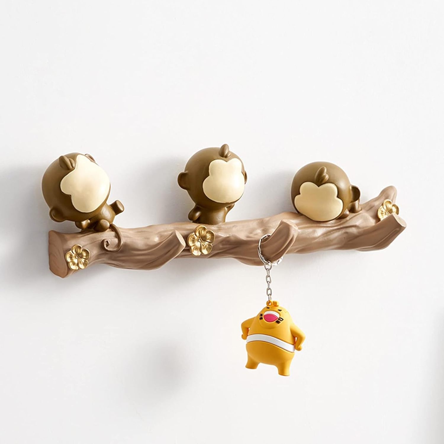 XINXUAN Coat Rack Wall Mounted-3 Hooks, Hat , Towel , Hanger, Resin s Decorative, Rail for Purse Robes Mudroom Bathroo