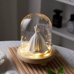 Wedding Ornaments with Glass Cover, Gift, for Couple, Home Christmas Party Candlelight Dinner Decoration