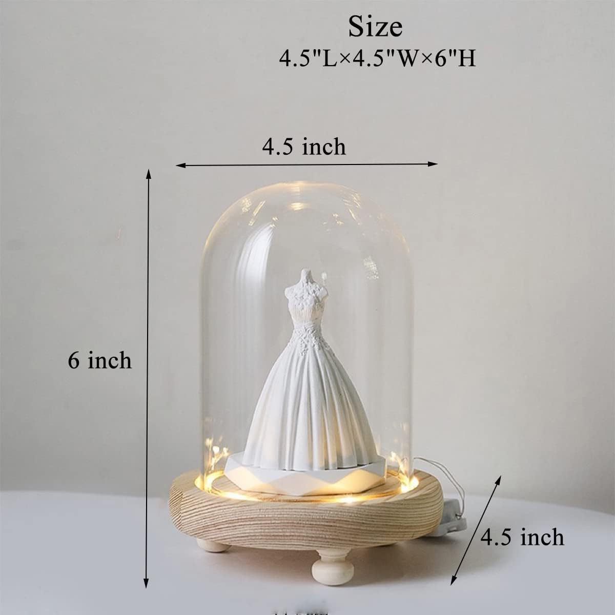 Wedding Ornaments with Glass Cover, Gift, for Couple, Home Christmas Party Candlelight Dinner Decoration