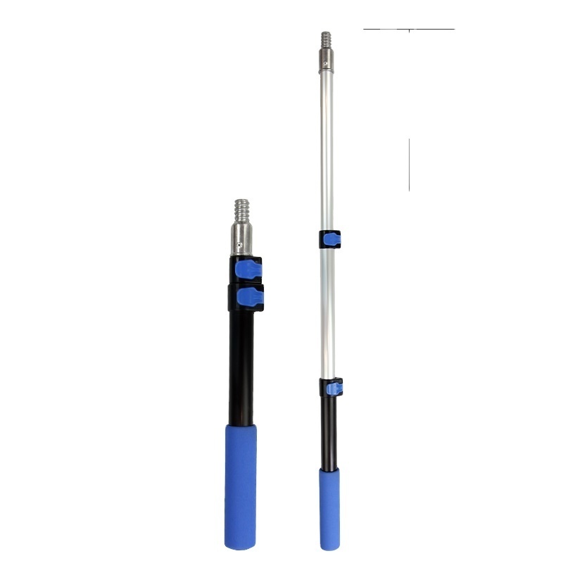 Sturdy and light aluminium telescopic extension pole for roll painting brush