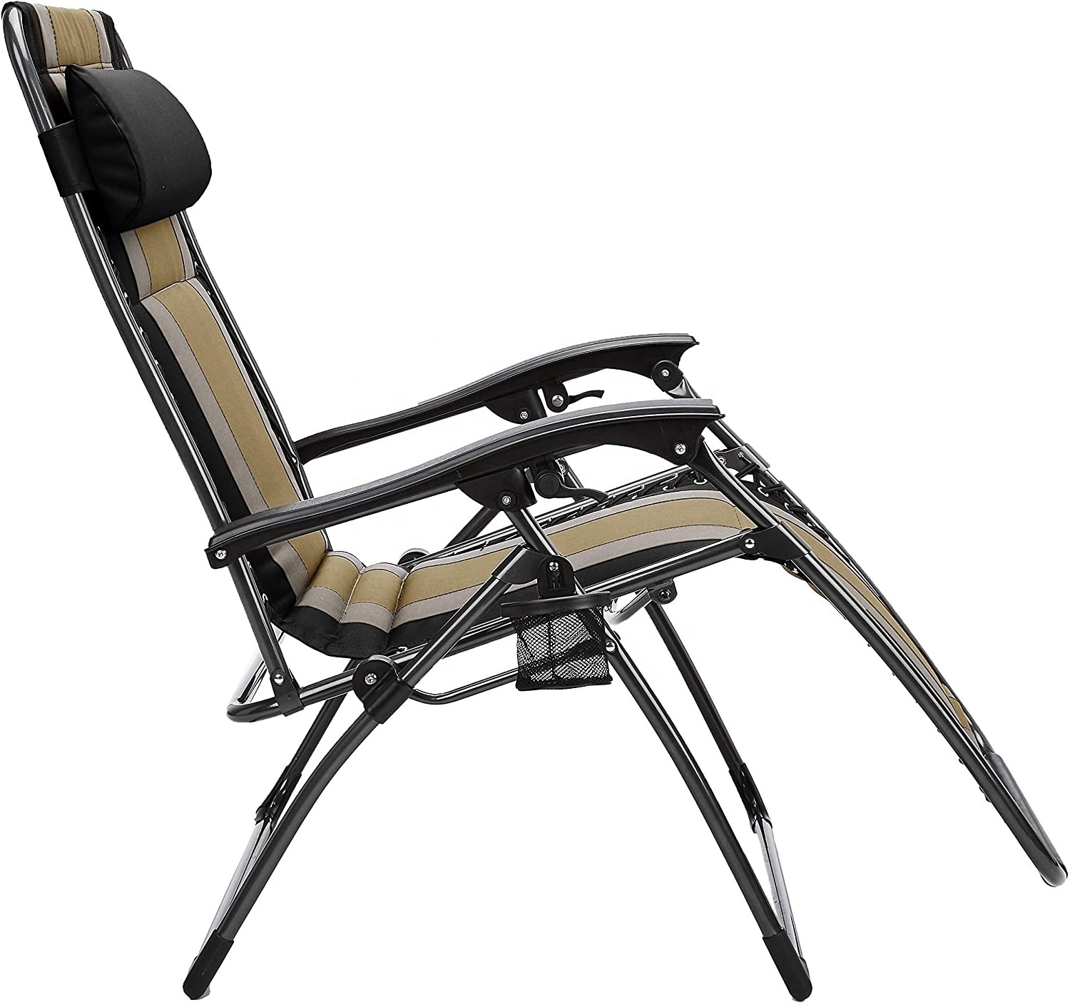 Outdoor Adjustable padded Zero Gravity Lounge Chair Recliners for Patio, Pool, beach chair, sun lounger w/Cup Holder