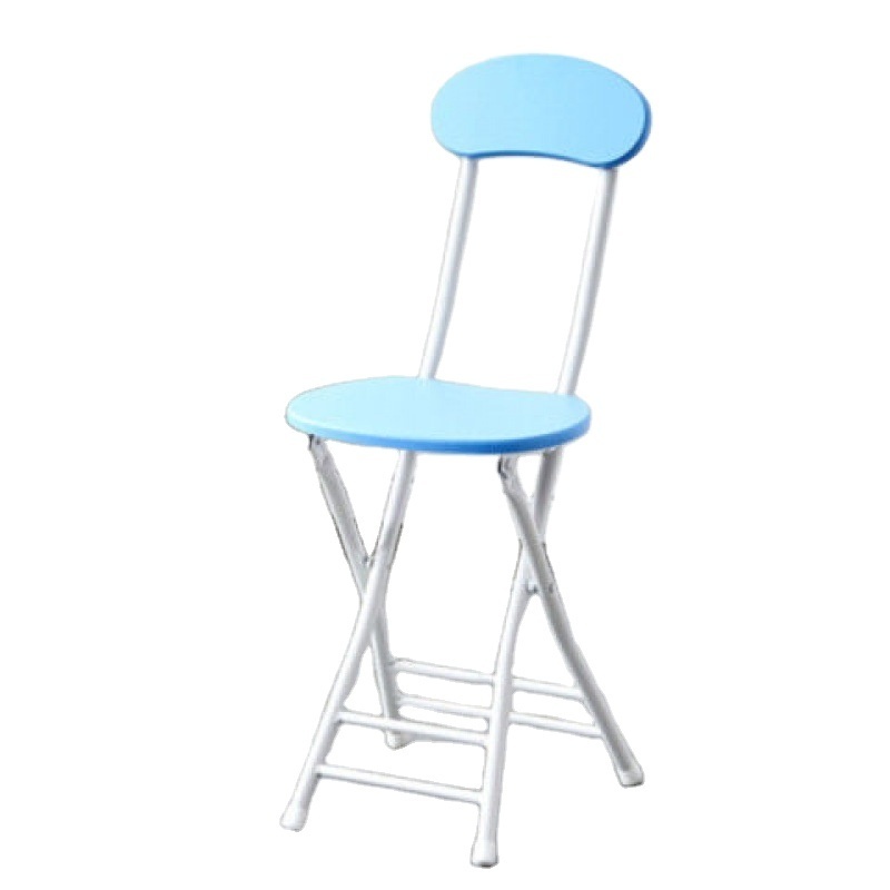 Collapsible stool folding family dining chair back training chair simple computer chair folding stool stand independently