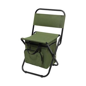 Modern Portable Outdoor Folding Ice Pack Chair 3-in-1 Insulated Storage for Recreational Camping Park Fishing