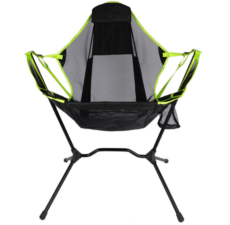 outdoor portable folding rocking aluminium reclining beach chair reclining camping chair