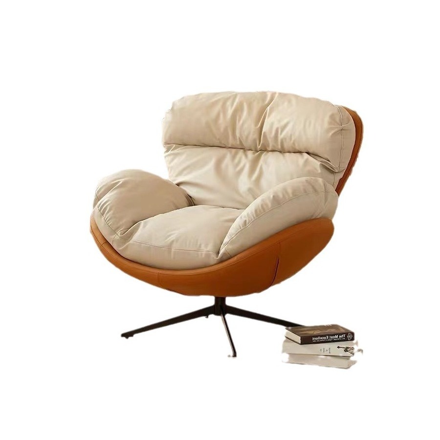 Eggshell chair nordic single sofa swivel chair living room bedroom iron wrought light luxury home lazy back tiger chair