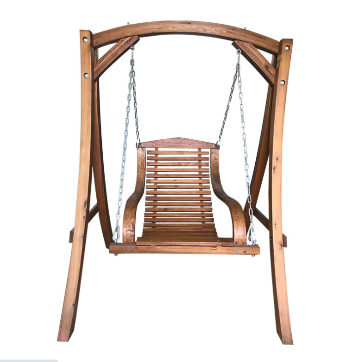 Patio Swing - Waterproof wooden chair  for Garden Patio Outdoor single Swing , Dustproof for Patio Yard Swing