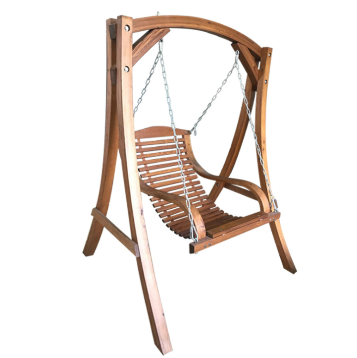 Patio Swing - Waterproof wooden chair  for Garden Patio Outdoor single Swing , Dustproof for Patio Yard Swing