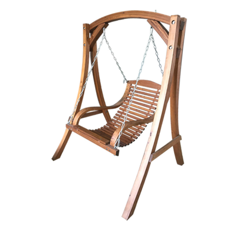 Patio Swing - Waterproof wooden chair  for Garden Patio Outdoor single Swing , Dustproof for Patio Yard Swing