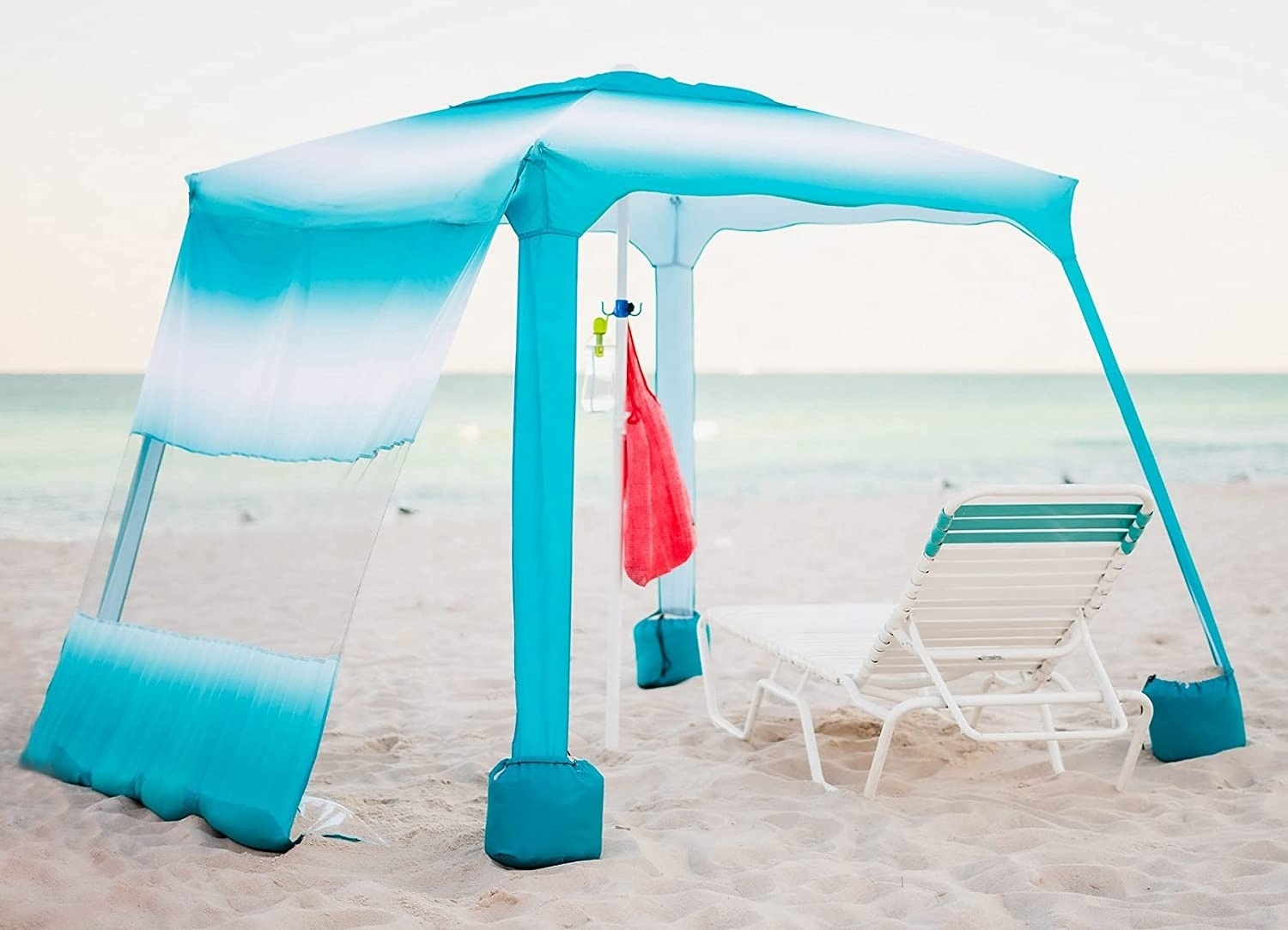 Outdoor Beach Cabana Portable Beach Shad Quick Easy Set Up Beach Umbrella, with Protection Pop Up Canopy