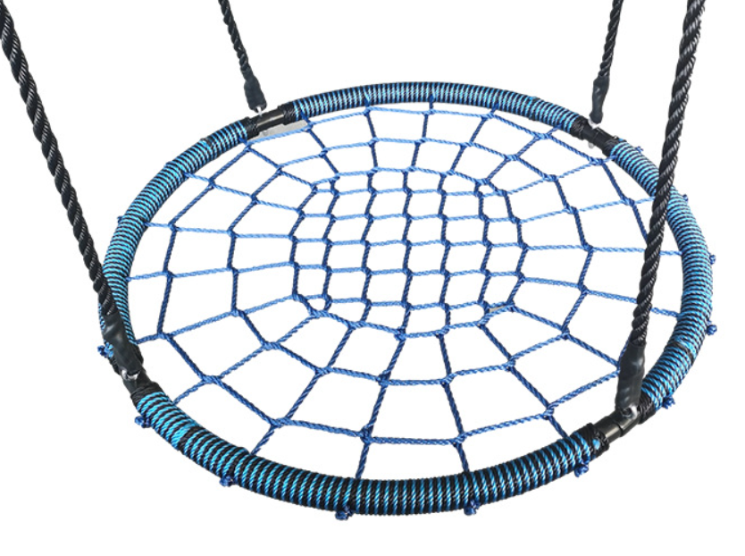 playground swings kids round PE rope net tree swing